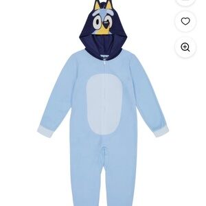 Bluey New! Hooded Character One-Piece Pajamas- Flame resistant size S 6X
